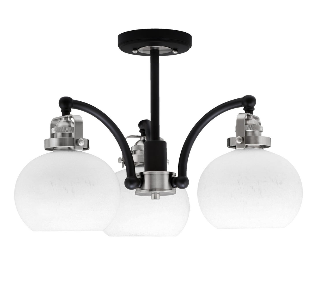 Toltec Easton 1947-MBBN-212 Ceiling Light - Matte Black & Brushed Nickel
