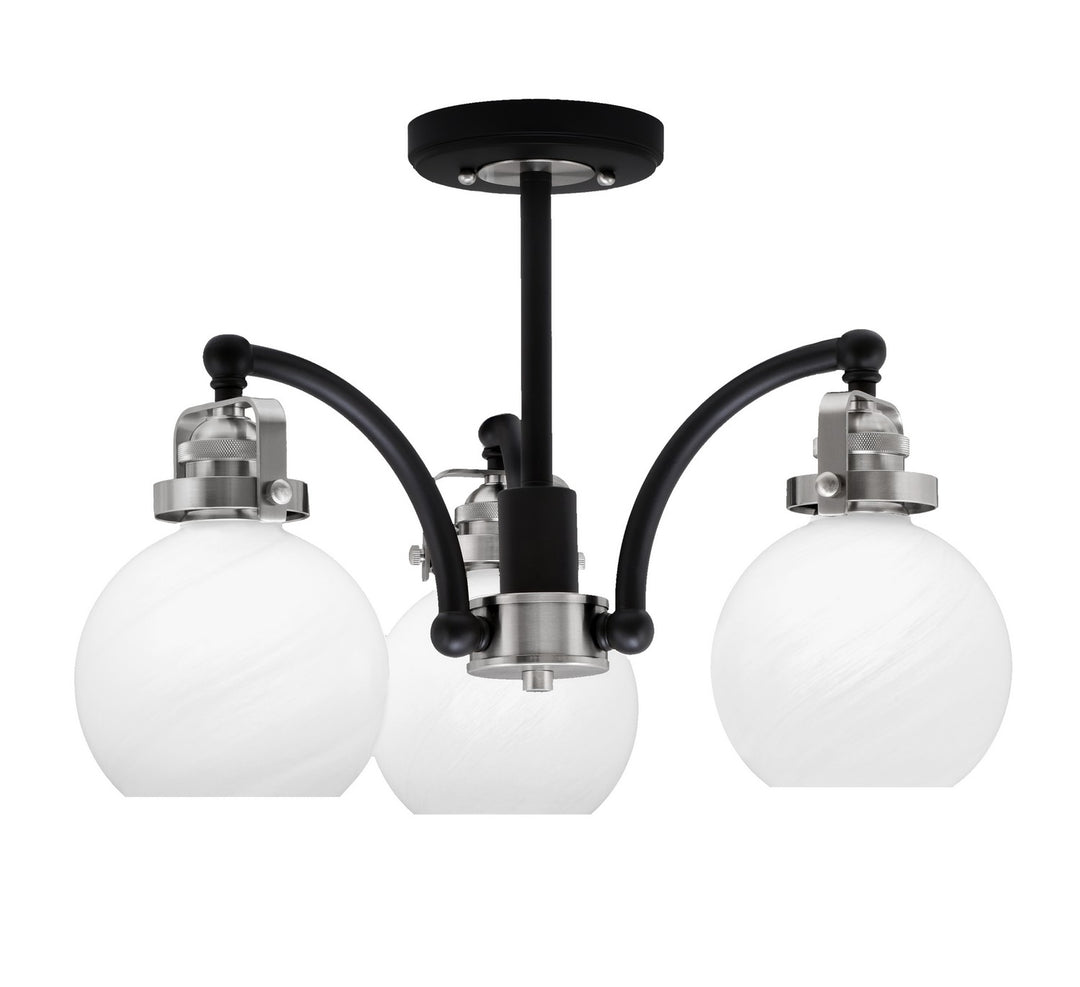 Toltec Easton 1947-MBBN-4101 Ceiling Light - Matte Black & Brushed Nickel