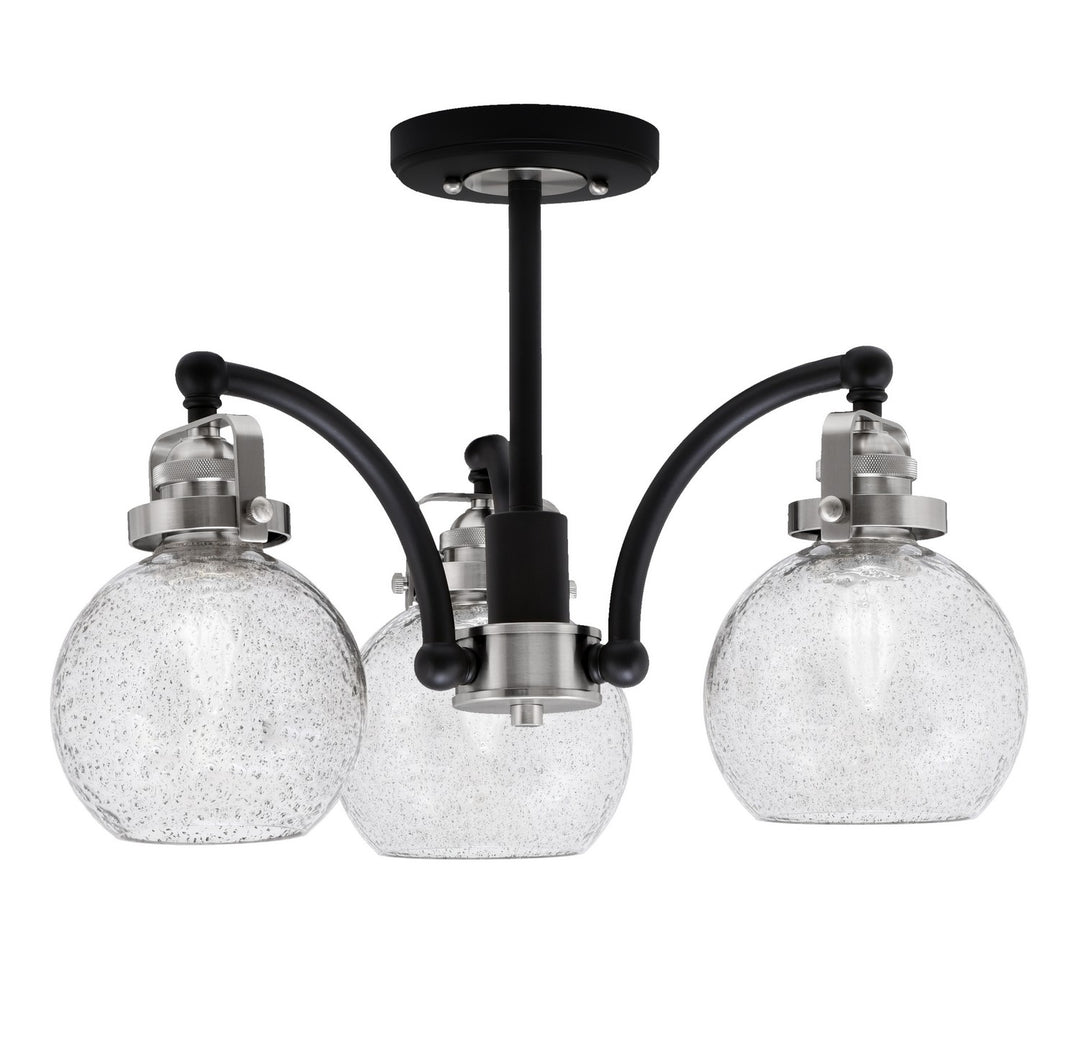Toltec Easton 1947-MBBN-4102 Ceiling Light - Matte Black & Brushed Nickel