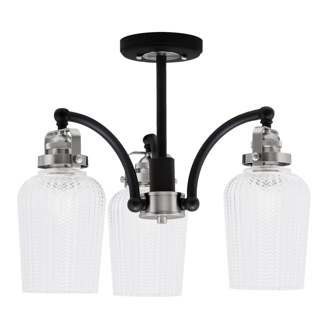 Toltec Easton 1947-MBBN-4250 Ceiling Light - Matte Black & Brushed Nickel