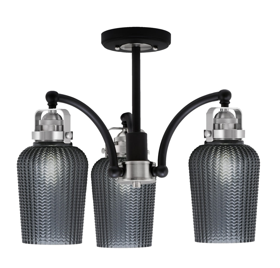 Toltec Easton 1947-MBBN-4252 Ceiling Light - Matte Black & Brushed Nickel