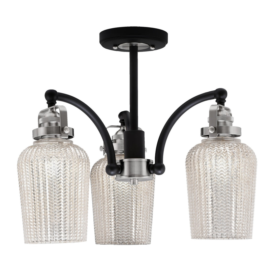 Toltec Easton 1947-MBBN-4253 Ceiling Light - Matte Black & Brushed Nickel