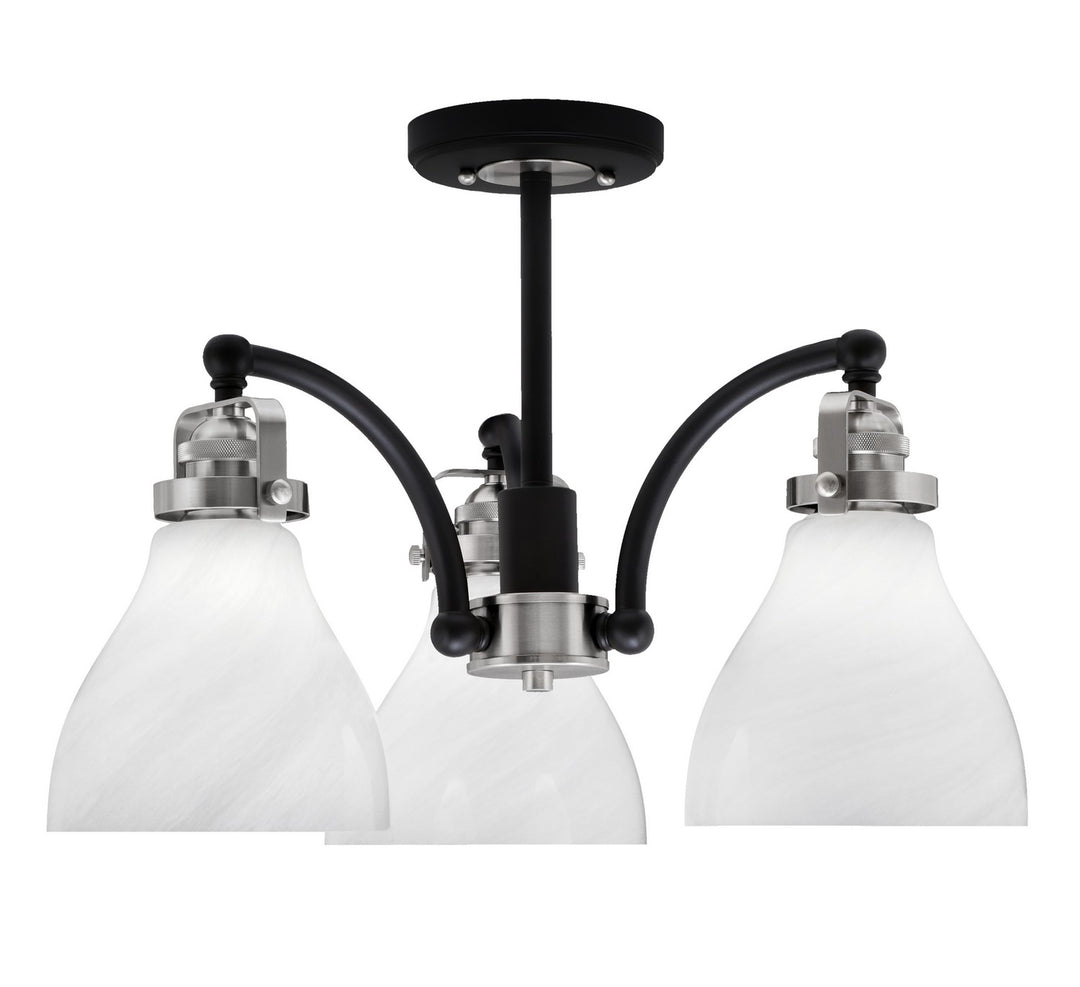 Toltec Easton 1947-MBBN-4761 Ceiling Light - Matte Black & Brushed Nickel