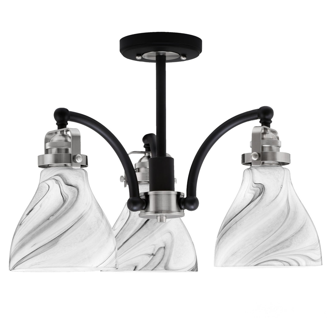 Toltec Easton 1947-MBBN-4769 Ceiling Light - Matte Black & Brushed Nickel