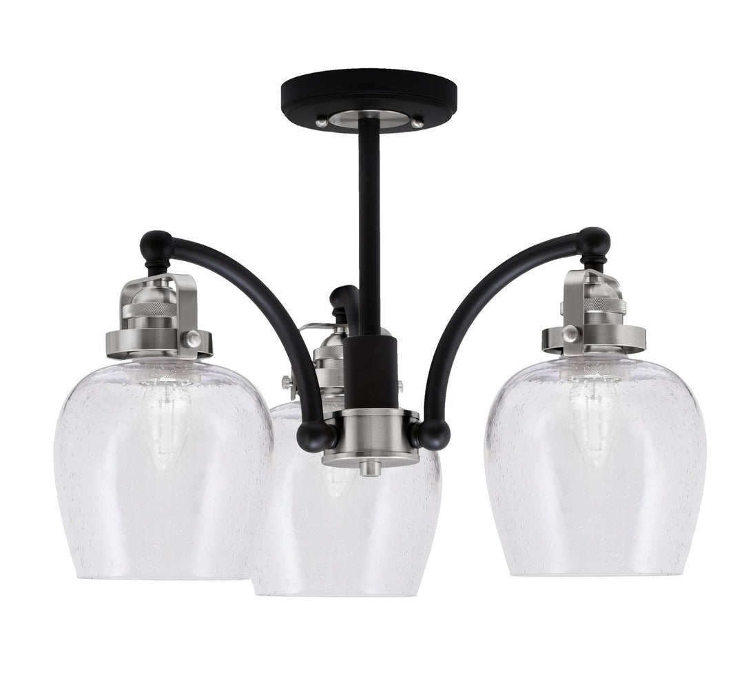 Toltec Easton 1947-MBBN-4810 Ceiling Light - Matte Black & Brushed Nickel