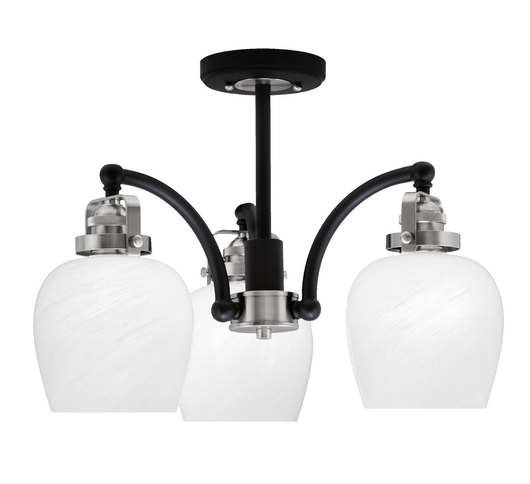 Toltec Easton 1947-MBBN-4811 Ceiling Light - Matte Black & Brushed Nickel