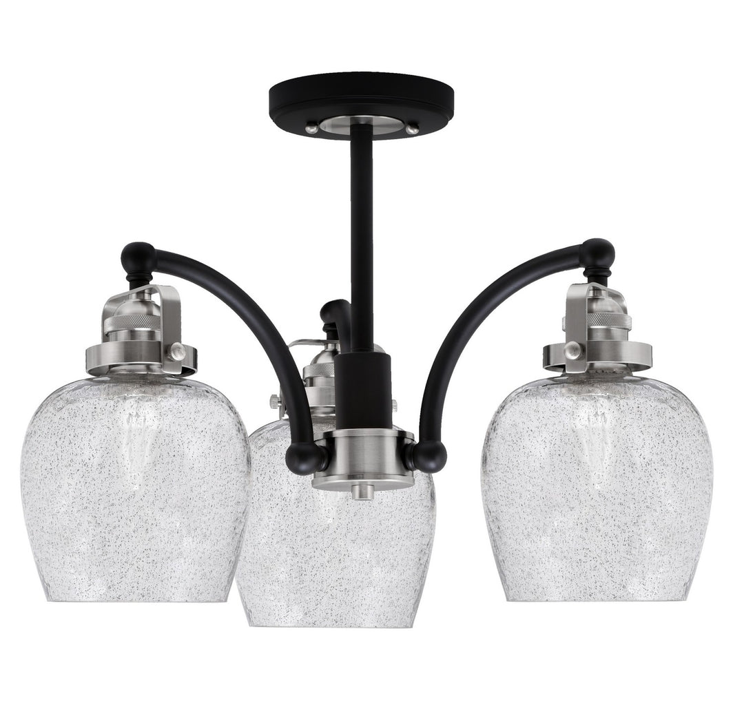 Toltec Easton 1947-MBBN-4812 Ceiling Light - Matte Black & Brushed Nickel
