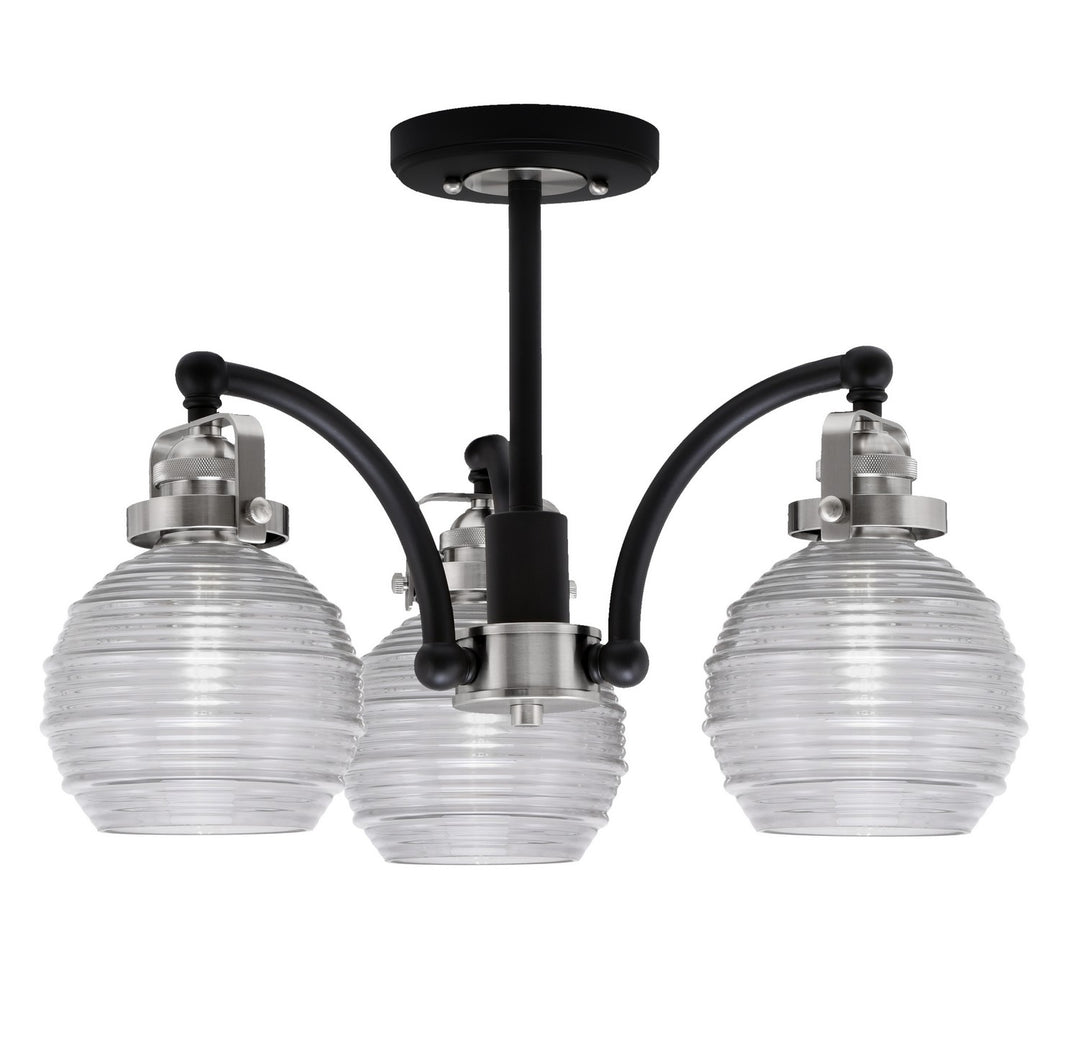 Toltec Easton 1947-MBBN-5110 Ceiling Light - Matte Black & Brushed Nickel