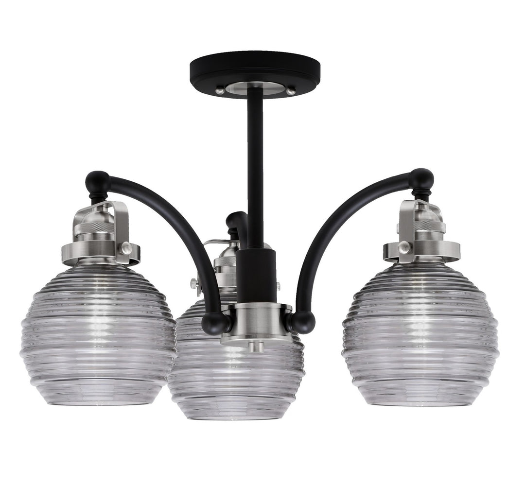 Toltec Easton 1947-MBBN-5112 Ceiling Light - Matte Black & Brushed Nickel