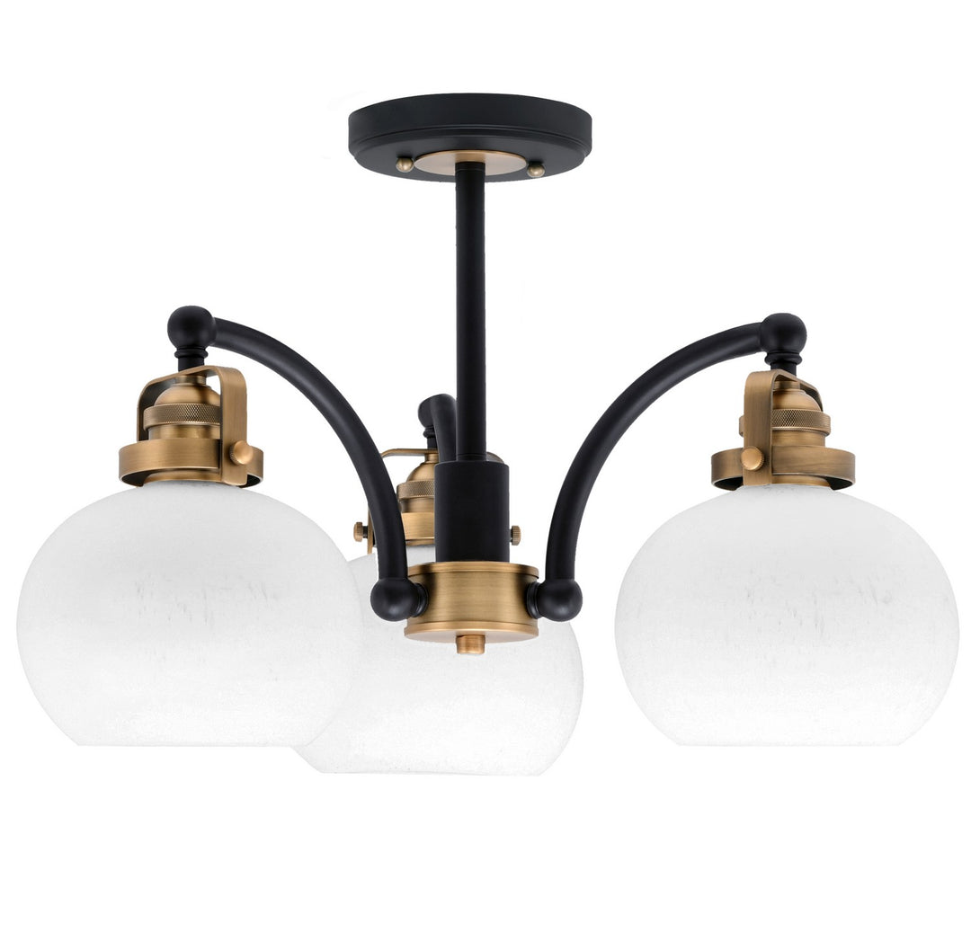 Toltec Easton 1947-MBBR-212 Ceiling Light - Matte Black & Brass