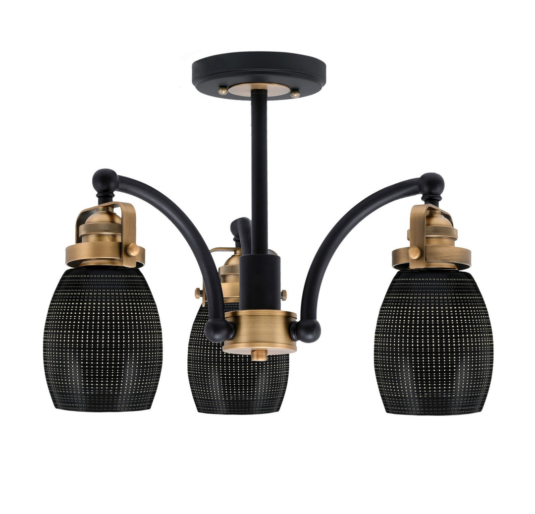 Toltec Easton 1947-MBBR-4029 Ceiling Light - Matte Black & Brass
