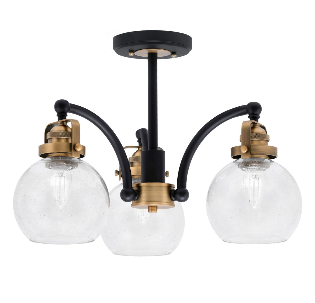 Toltec Easton 1947-MBBR-4100 Ceiling Light - Matte Black & Brass