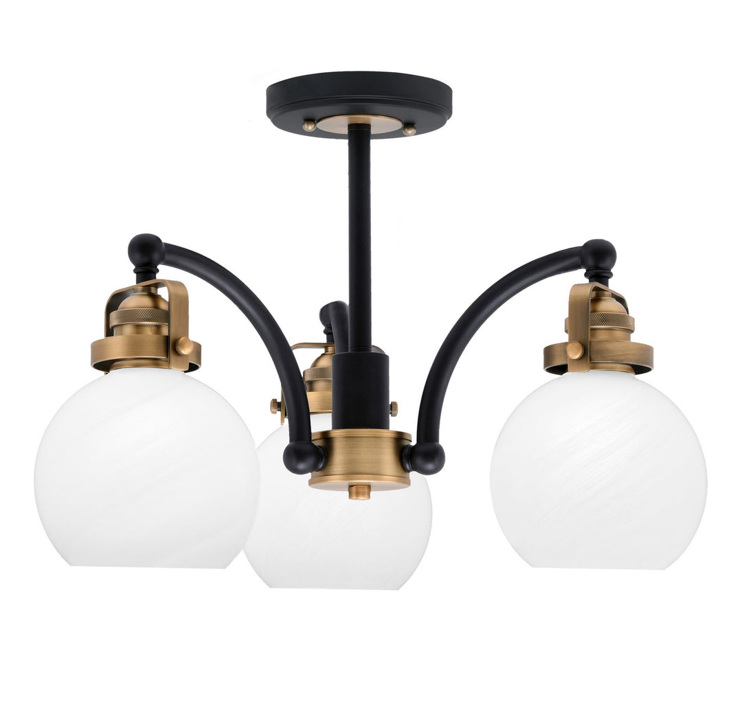 Toltec Easton 1947-MBBR-4101 Ceiling Light - Matte Black & Brass