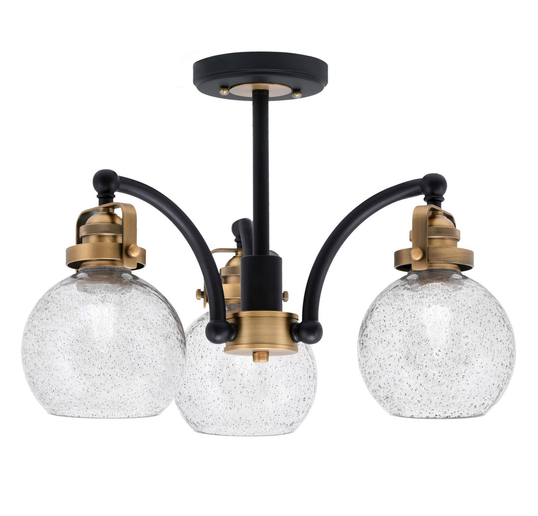 Toltec Easton 1947-MBBR-4102 Ceiling Light - Matte Black & Brass