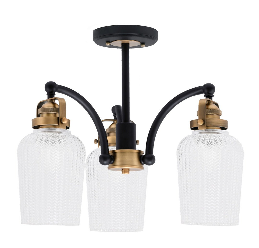 Toltec Easton 1947-MBBR-4250 Ceiling Light - Matte Black & Brass