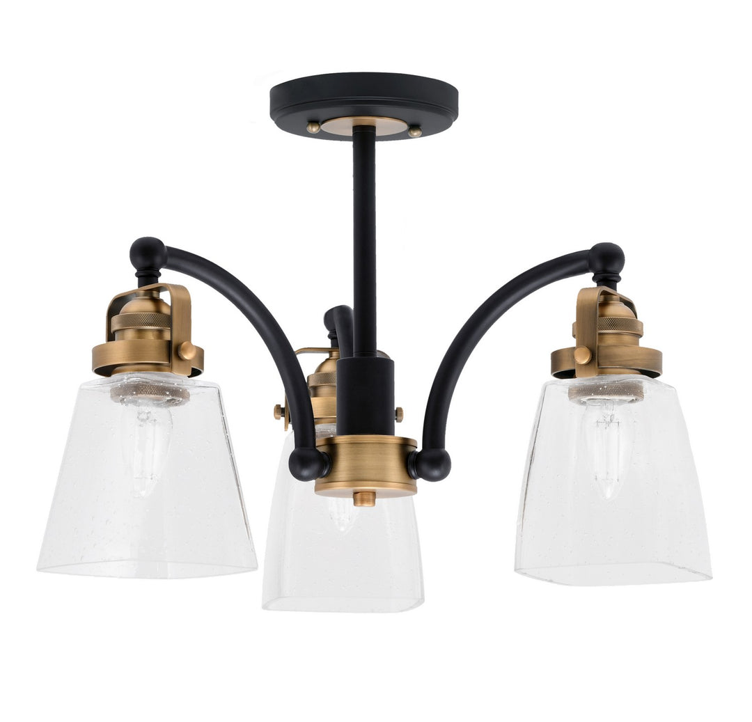 Toltec Easton 1947-MBBR-461 Ceiling Light - Matte Black & Brass