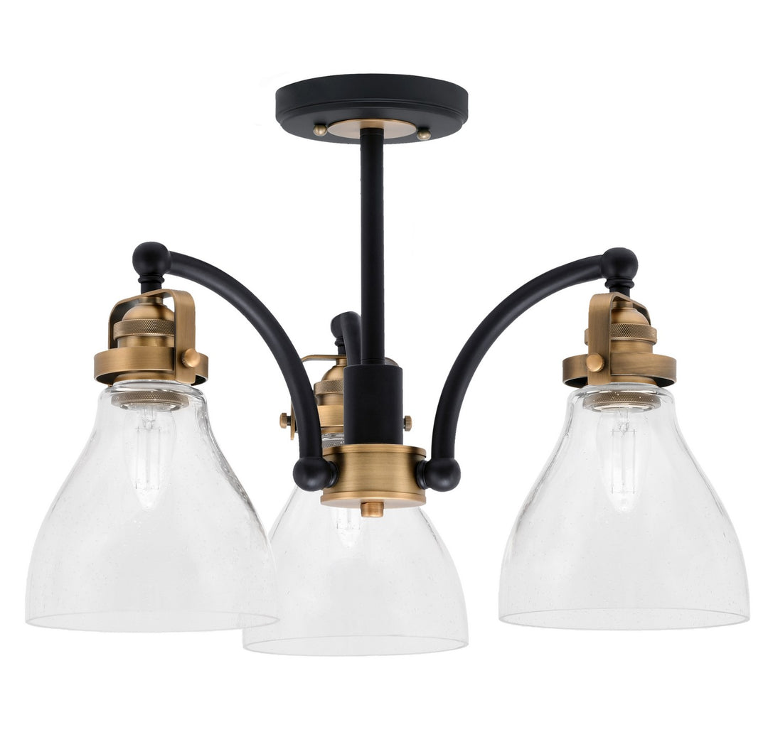 Toltec Easton 1947-MBBR-4760 Ceiling Light - Matte Black & Brass