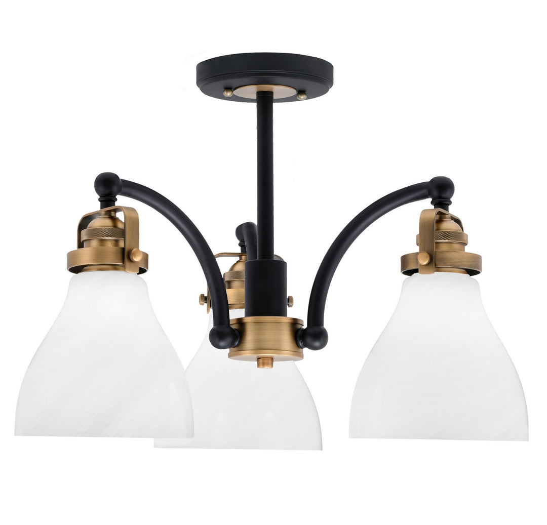 Toltec Easton 1947-MBBR-4761 Ceiling Light - Matte Black & Brass