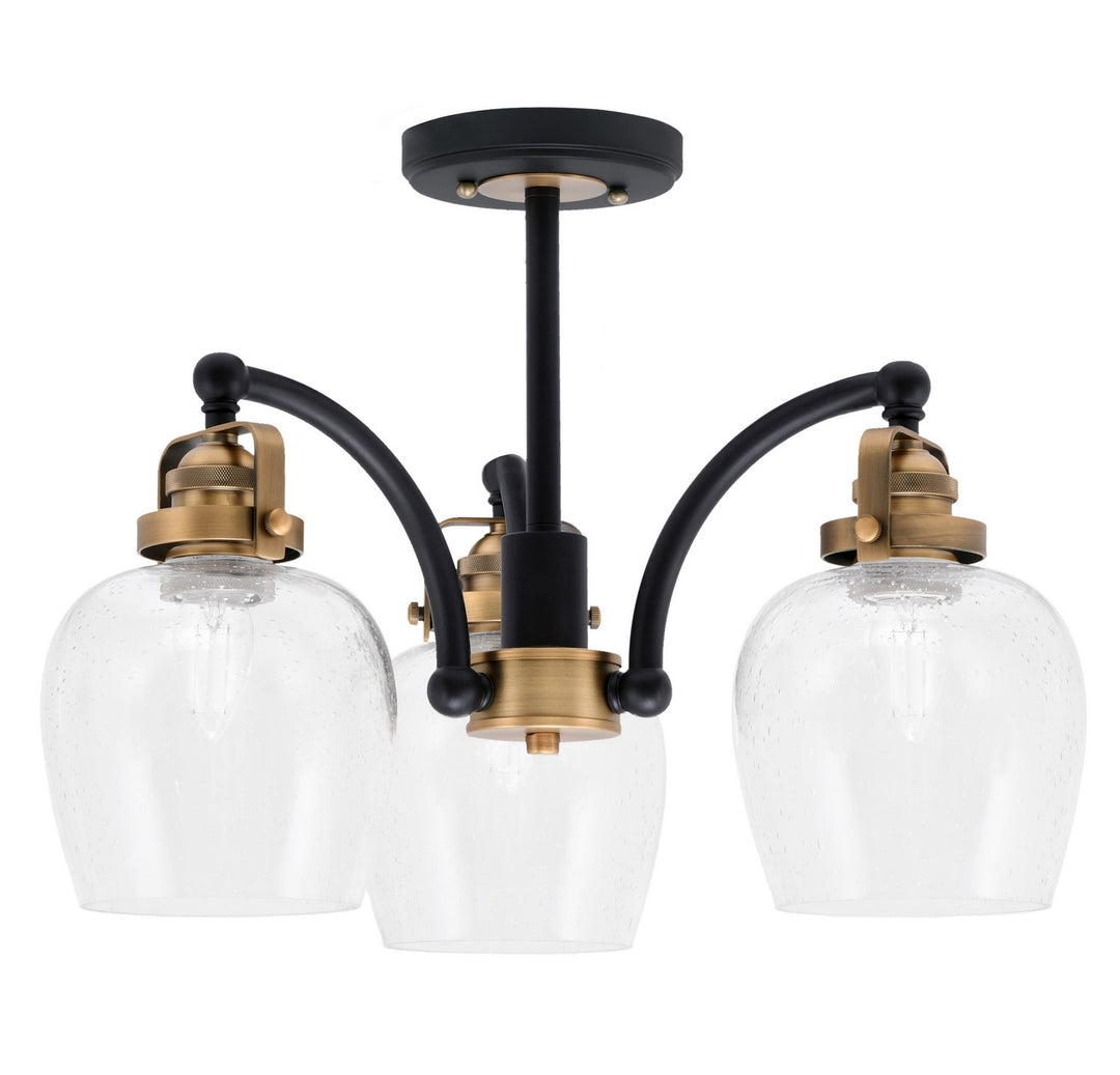 Toltec Easton 1947-MBBR-4810 Ceiling Light - Matte Black & Brass