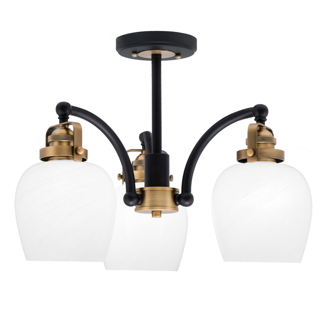 Toltec Easton 1947-MBBR-4811 Ceiling Light - Matte Black & Brass
