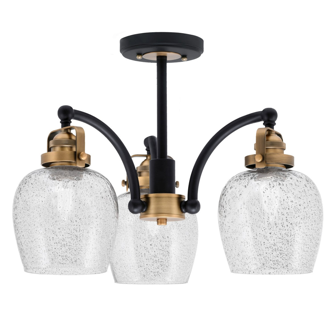 Toltec Easton 1947-MBBR-4812 Ceiling Light - Matte Black & Brass