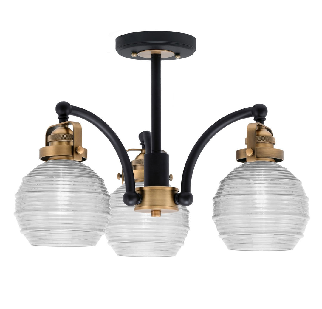 Toltec Easton 1947-MBBR-5110 Ceiling Light - Matte Black & Brass