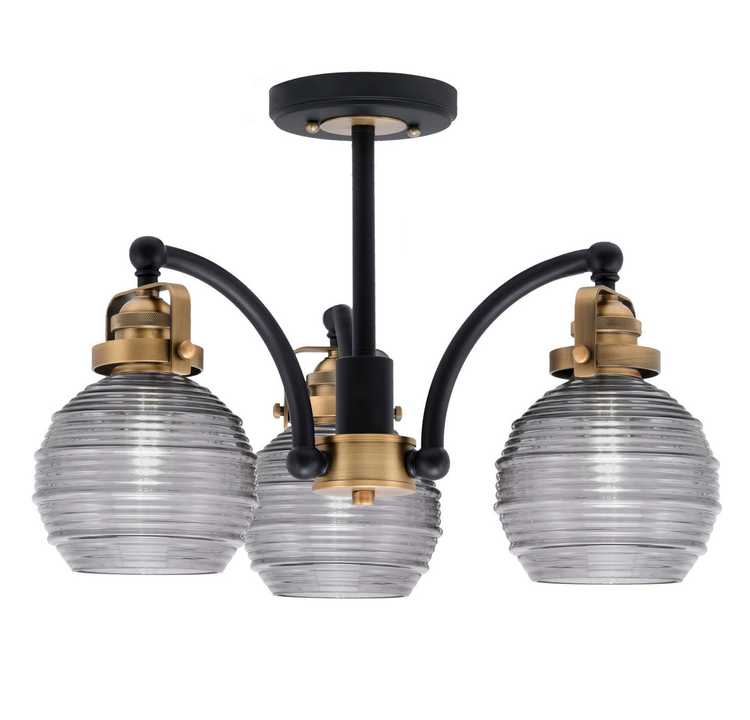 Toltec Easton 1947-MBBR-5112 Ceiling Light - Matte Black & Brass