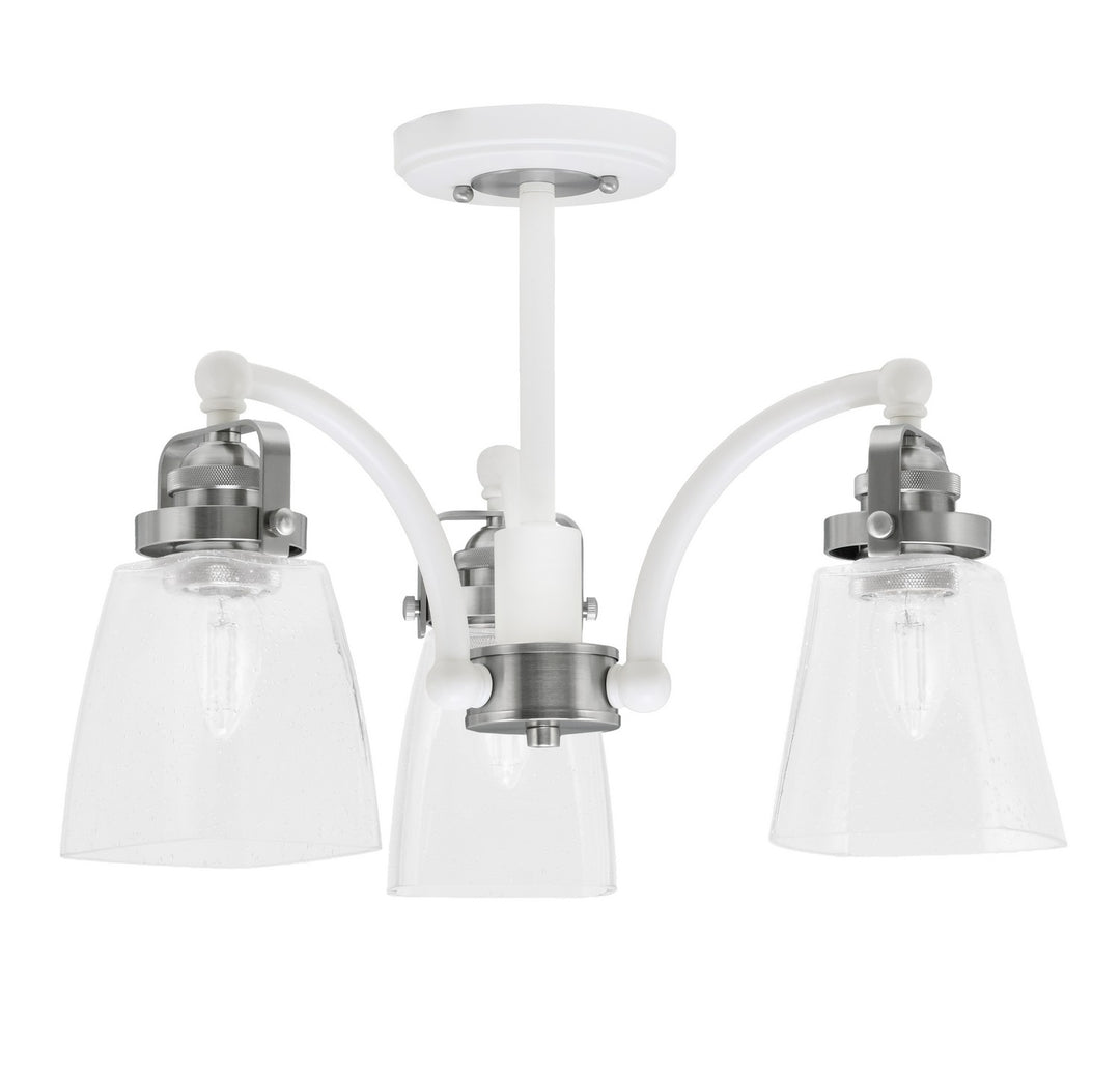 Toltec Easton 1947-WHBN-461 Ceiling Light - White & Brushed Nickel