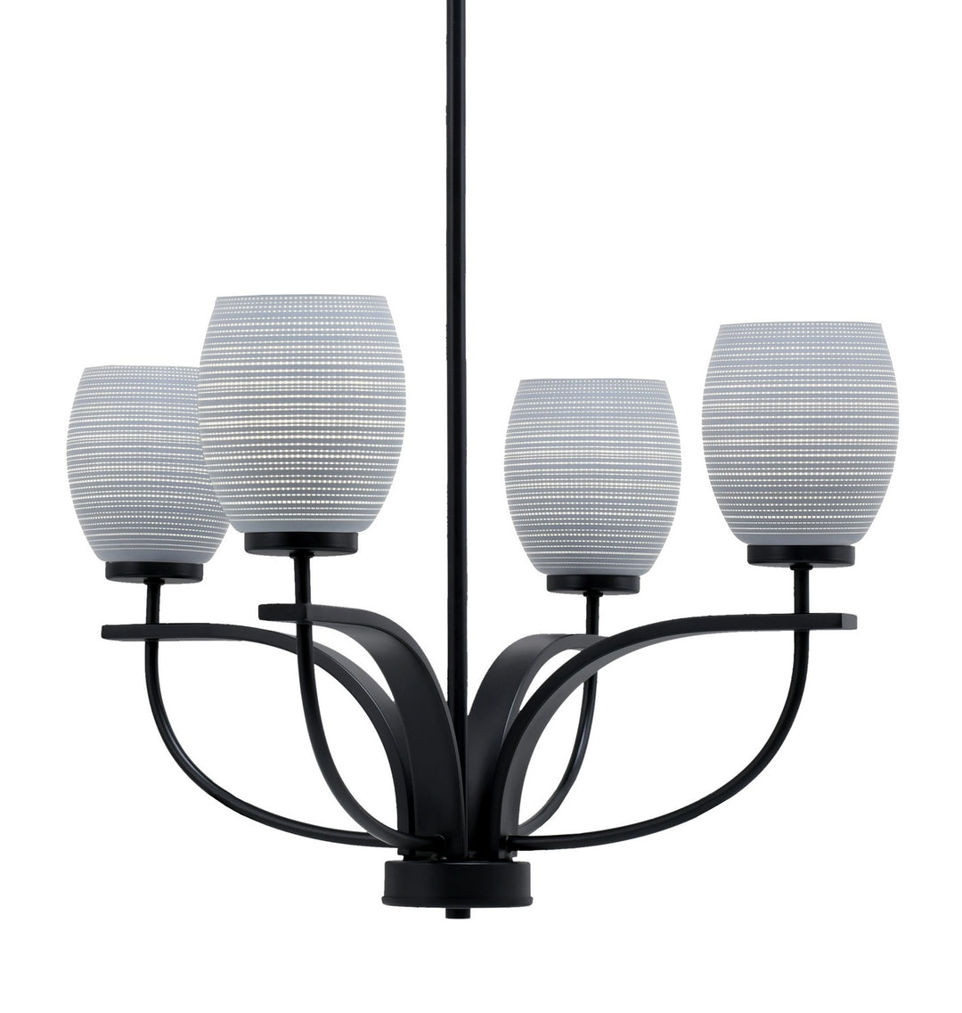 Toltec Cavella 3904-MB-4022 Chandelier Light - Matte Black