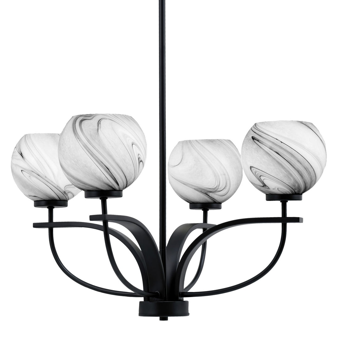 Toltec Cavella 3904-MB-4109 Chandelier Light - Matte Black