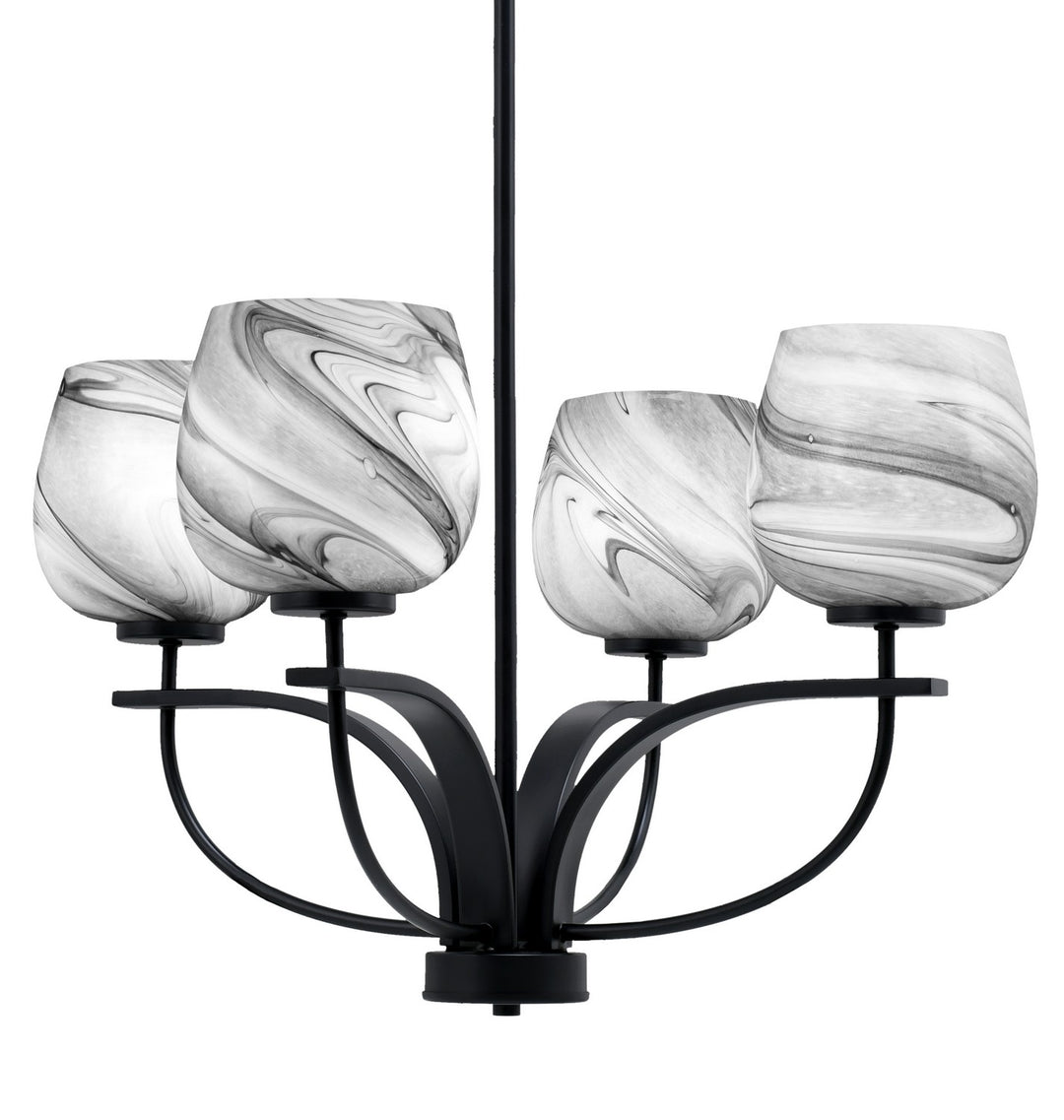 Toltec Cavella 3904-MB-4819 Chandelier Light - Matte Black