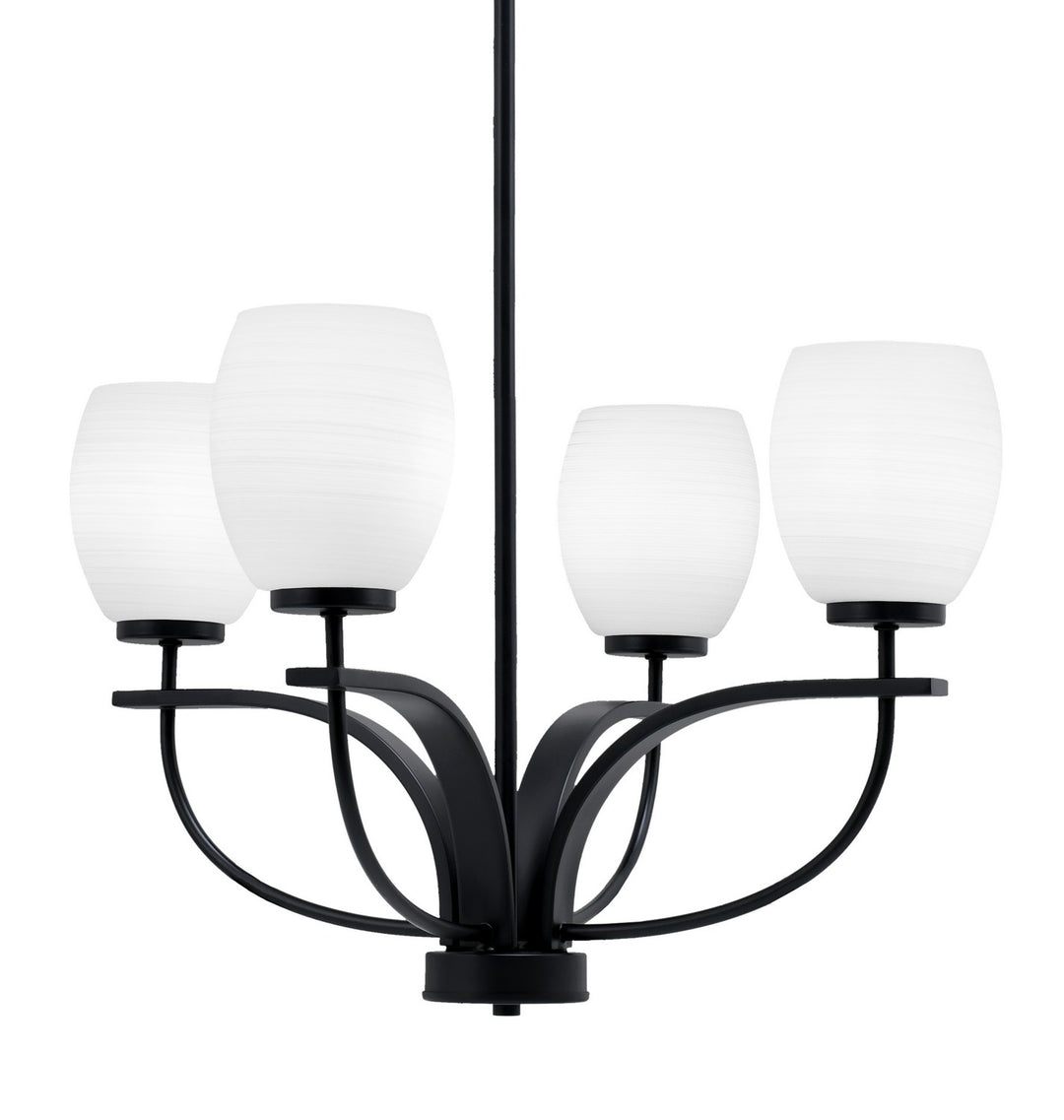 Toltec Cavella 3904-MB-615 Chandelier Light - Matte Black