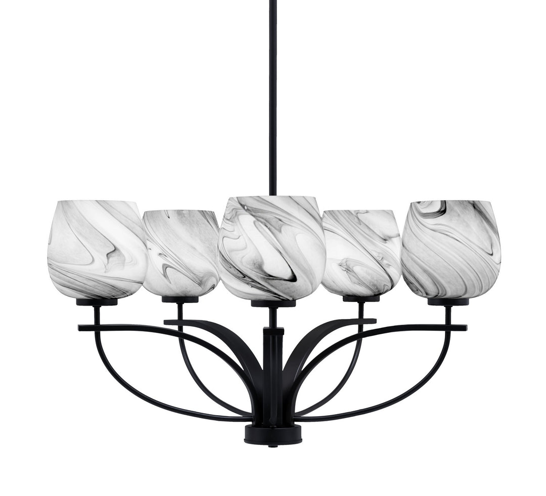 Toltec Cavella 3905-MB-4819 Chandelier Light - Matte Black