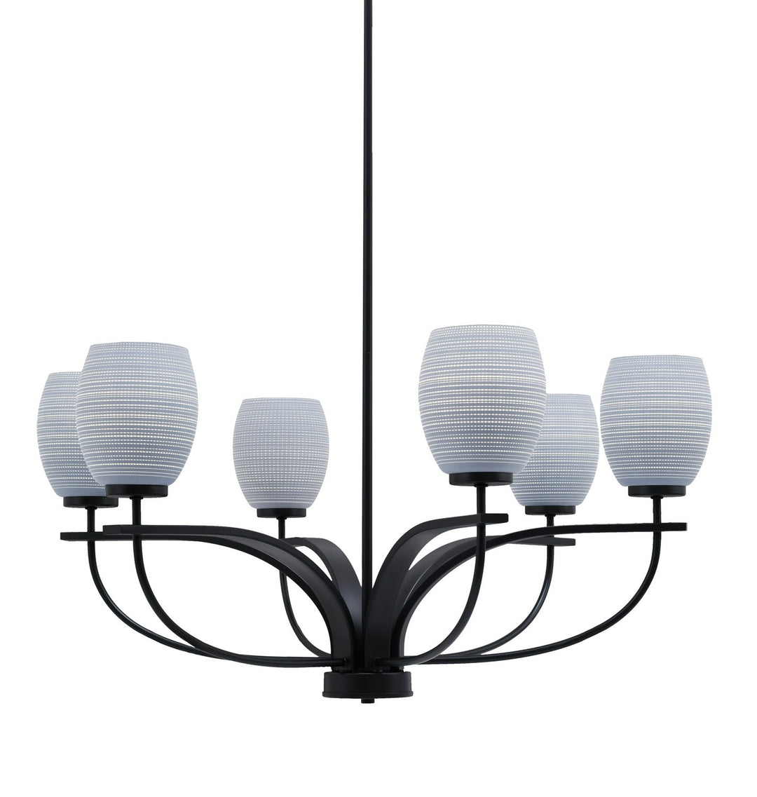 Toltec Cavella 3906-MB-4022 Chandelier Light - Matte Black