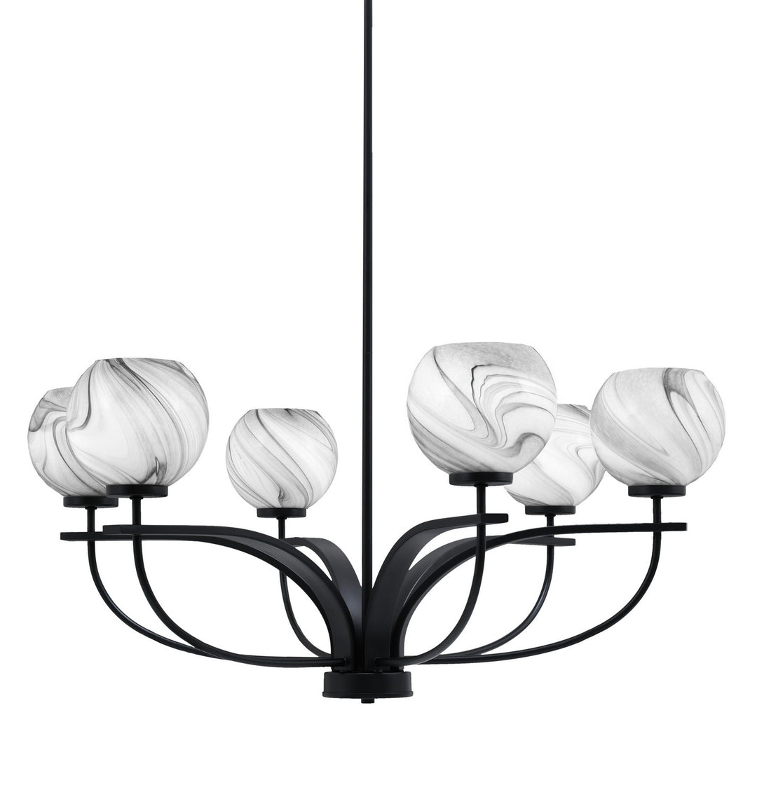 Toltec Cavella 3906-MB-4109 Chandelier Light - Matte Black