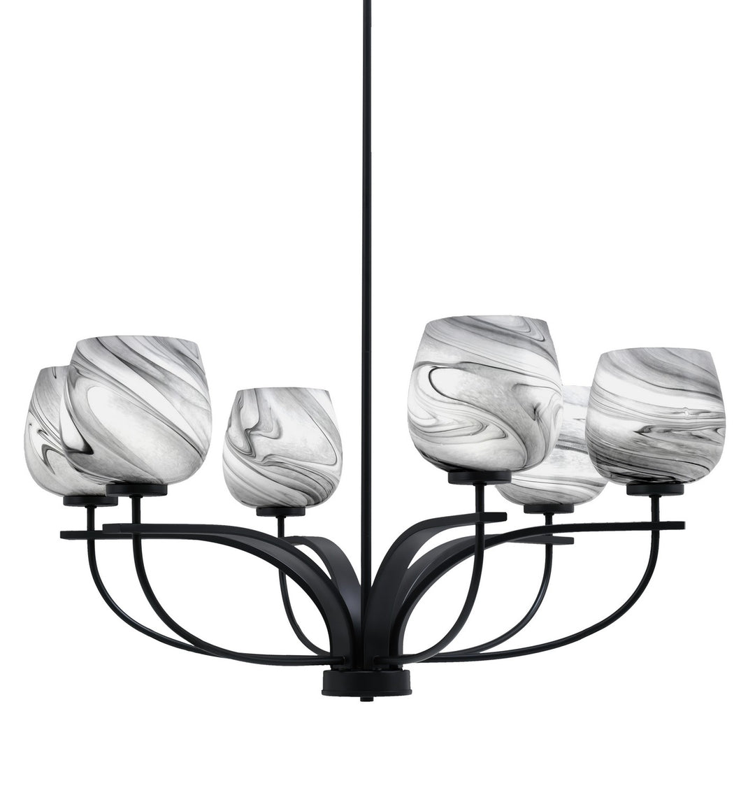 Toltec Cavella 3906-MB-4819 Chandelier Light - Matte Black