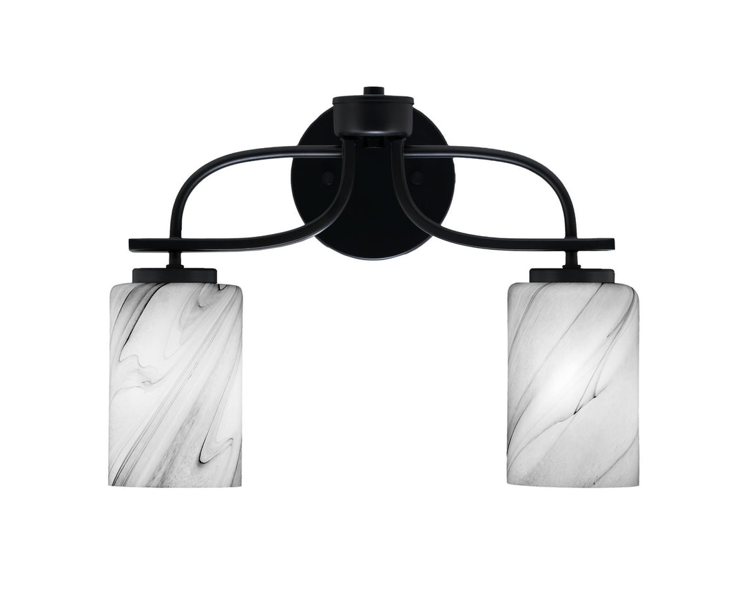 Toltec Cavella 3912-MB-3009 Bath Vanity Light 16 in. wide - Matte Black