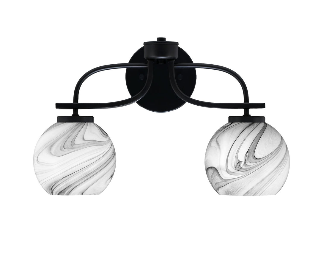 Toltec Cavella 3912-MB-4109 Bath Vanity Light 18 in. wide - Matte Black