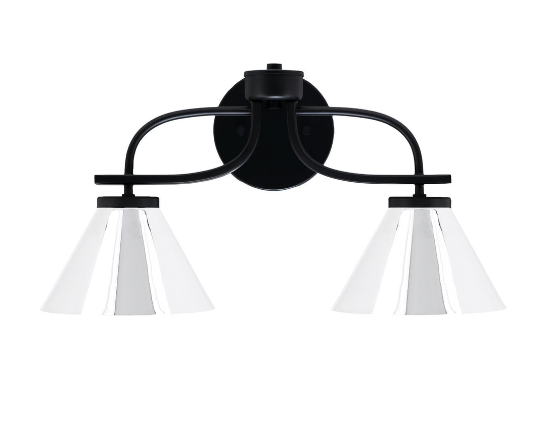 Toltec Cavella 3912-MB-421-CH Bath Vanity Light 19 in. wide - Matte Black