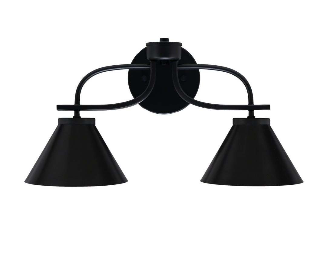 Toltec Cavella 3912-MB-421-MB Bath Vanity Light 19 in. wide - Matte Black