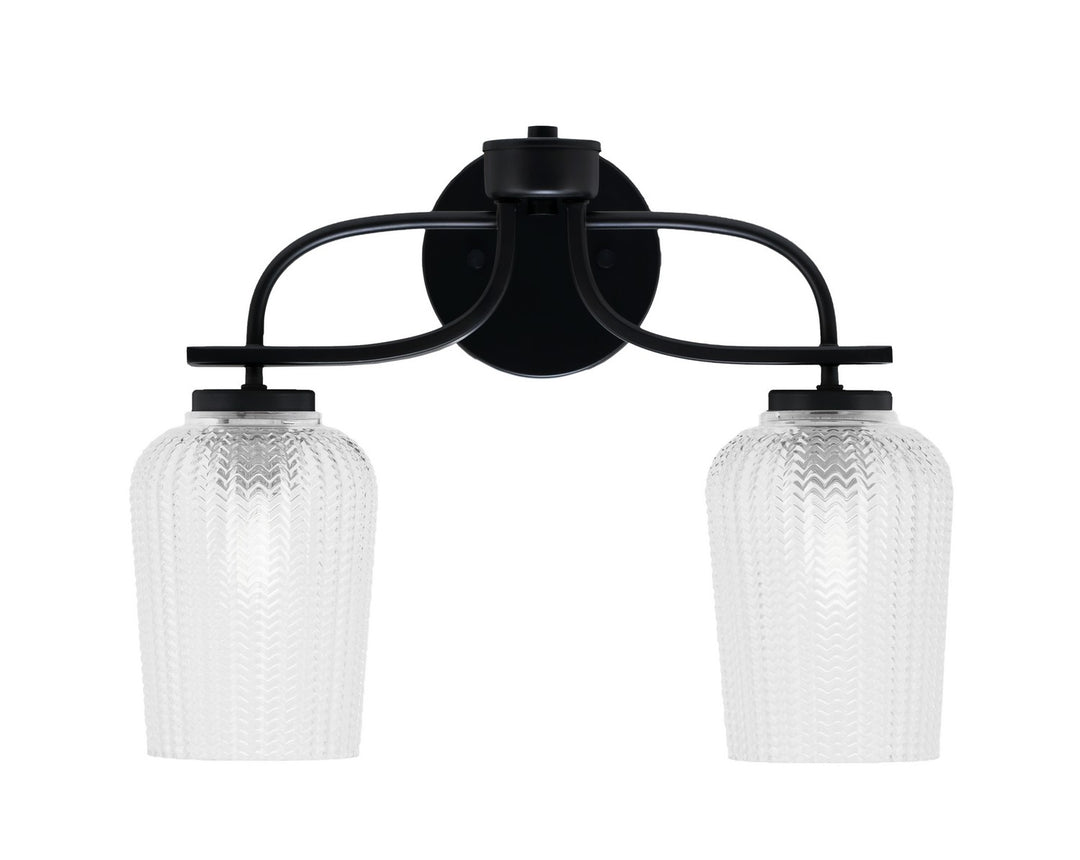 Toltec Cavella 3912-MB-4250 Bath Vanity Light 17 in. wide - Matte Black