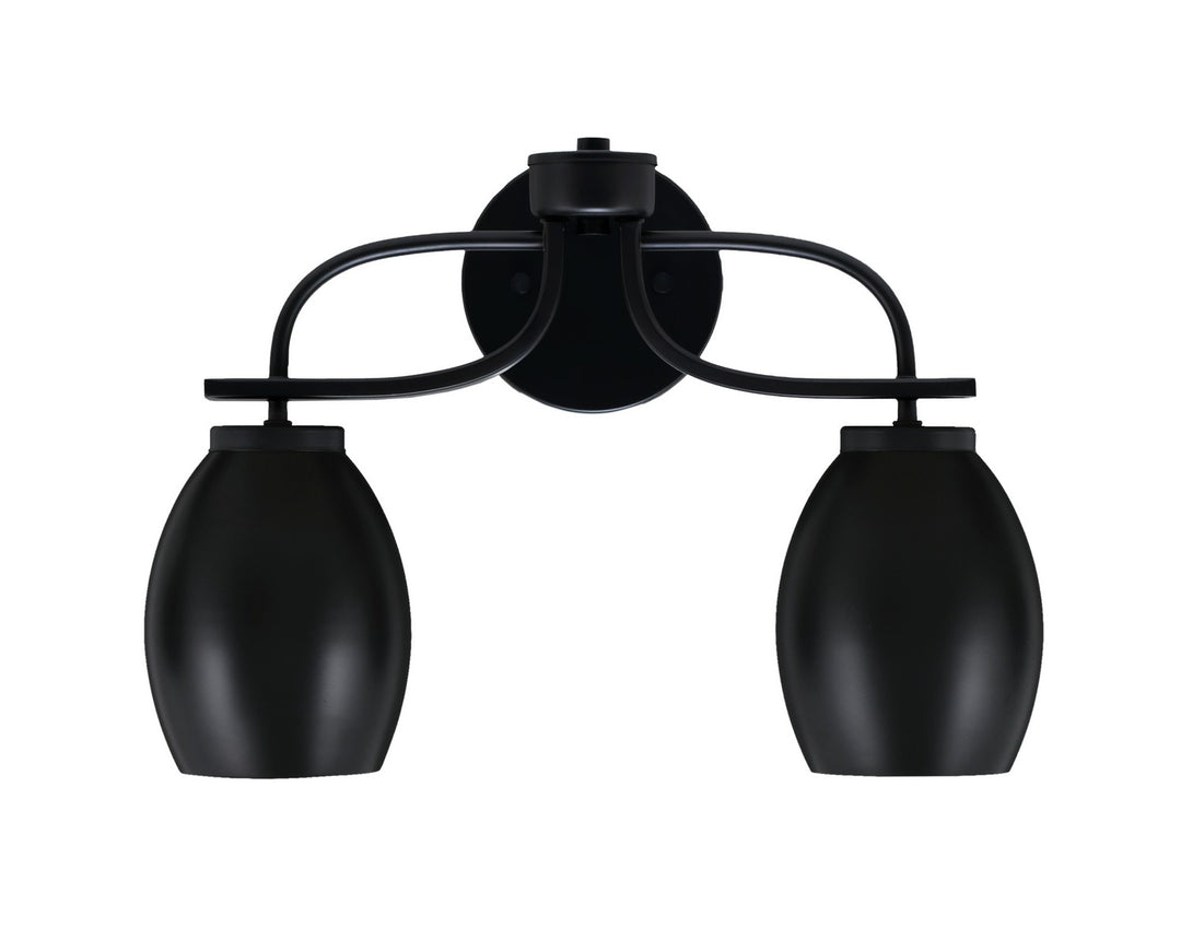 Toltec Cavella 3912-MB-426-MB Bath Vanity Light 17 in. wide - Matte Black