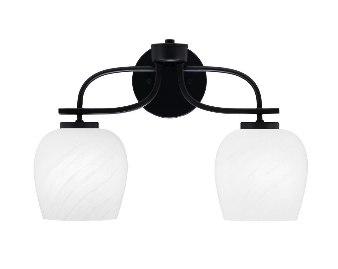 Toltec Cavella 3912-MB-4811 Bath Vanity Light 18 in. wide - Matte Black