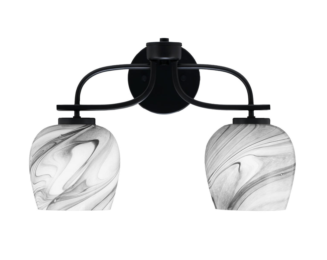 Toltec Cavella 3912-MB-4819 Bath Vanity Light 18 in. wide - Matte Black