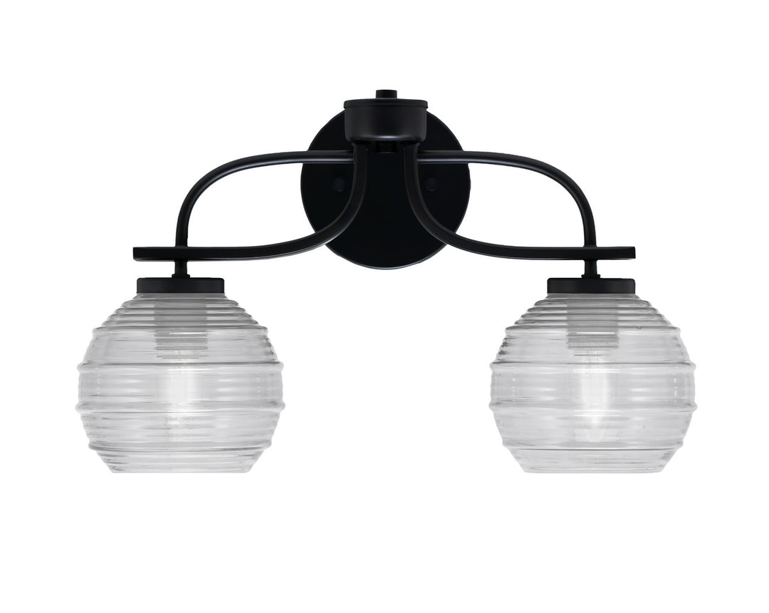 Toltec Cavella 3912-MB-5110 Bath Vanity Light 18 in. wide - Matte Black