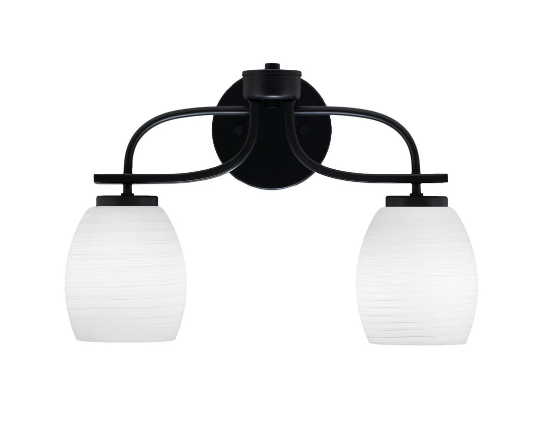 Toltec Cavella 3912-MB-615 Bath Vanity Light 17 in. wide - Matte Black
