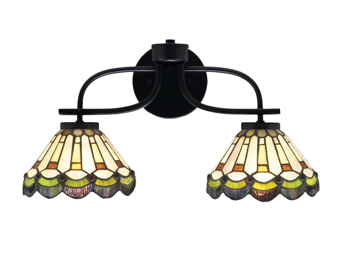 Toltec Cavella 3912-MB-9395 Bath Vanity Light 19 in. wide - Matte Black