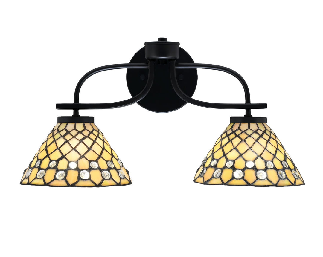 Toltec Cavella 3912-MB-9415 Bath Vanity Light 19 in. wide - Matte Black