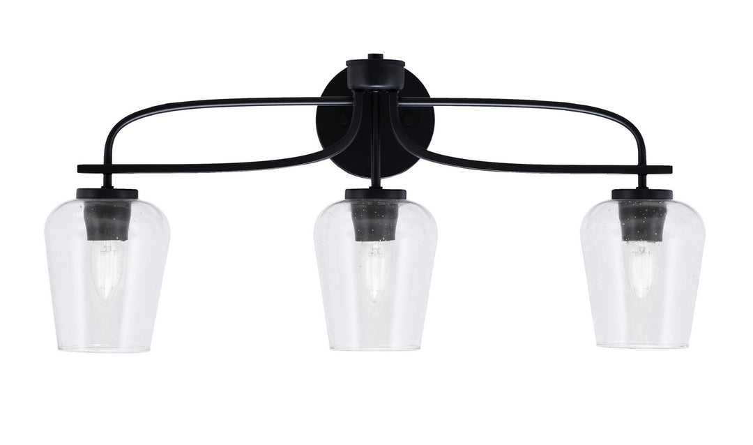 Toltec Cavella 3913-MB-210 Bath Vanity Light 27 in. wide - Matte Black