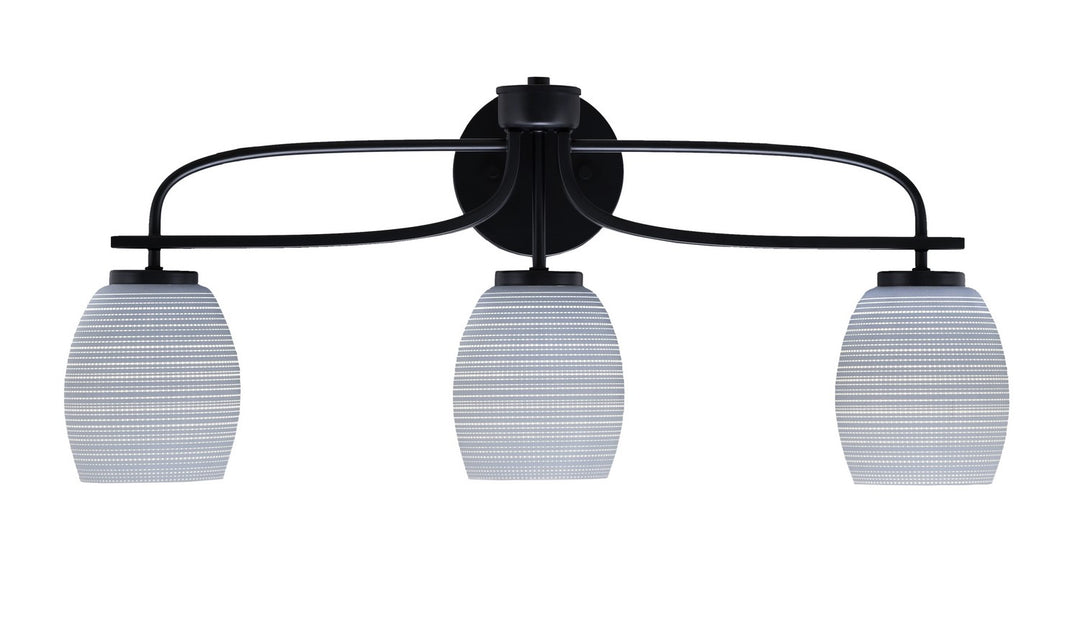 Toltec Cavella 3913-MB-4022 Bath Vanity Light 27 in. wide - Matte Black